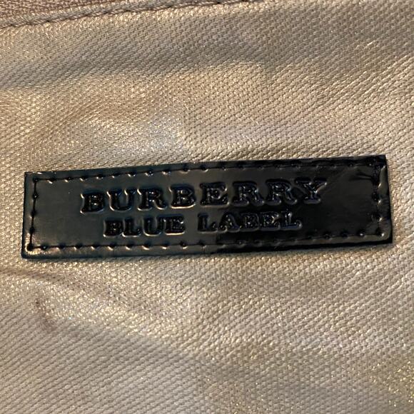 Burberry Blue Label Large Zip Top Pouch Bag - Picture 6 of 6